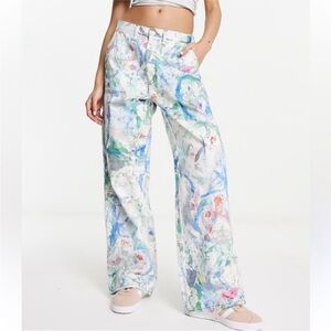 Wrangler Casey Jones Painter Wide Leg Utility Jeans Size Large